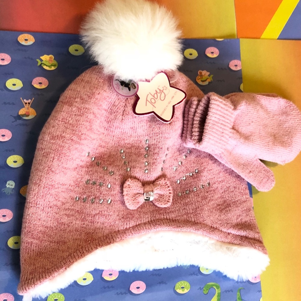 Cute kids hat & gloves